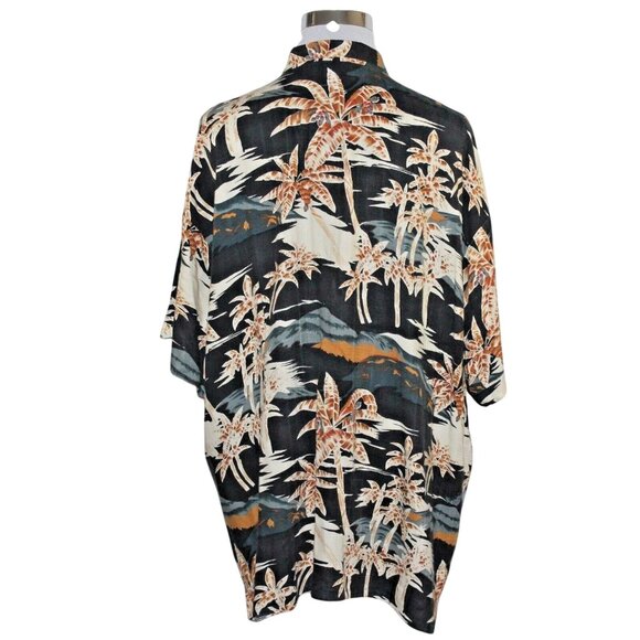 After Dark by Falcon Bay 4XL Aloha Hawaiian Shirt Palm Trees Loop Collar Tropic - Picture 2 of 12